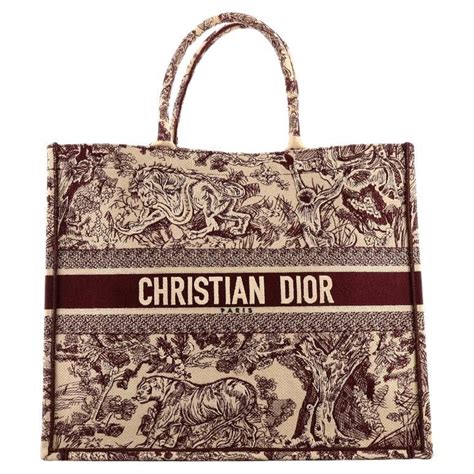 christian dior book tote brown